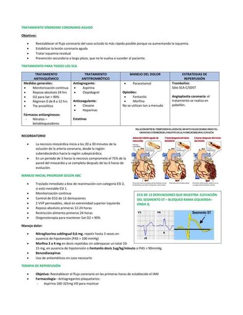 Tratamiento Síndrome Coronario Agudo Bianca Nicolette Cid Toledo uDocz