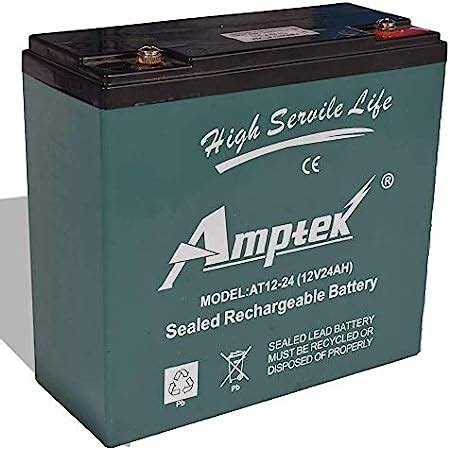 Agnes Amptek 24AH 12V Sealed Rechargeable Battery Amazon In Electronics