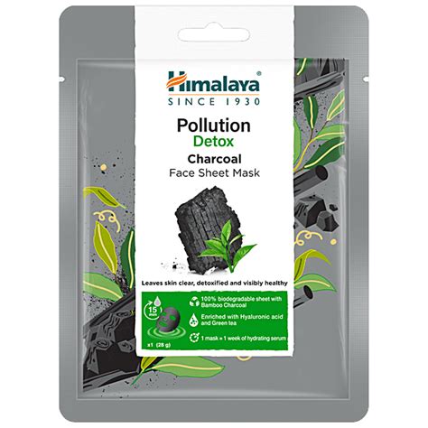 Buy Himalaya Pollution Detox Charcoal Face Sheet Mask Online at Best ...