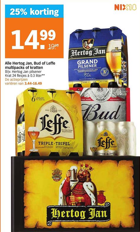 Alle Hertog Jan Bud Of Leffe Multipacks Of Kratten Korting