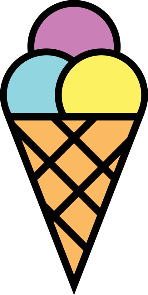 Icono De Vector De Color De Cono De Helado De Dibujos Animados 10126088