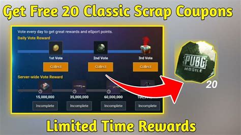 Get Free 20 Classic Scrap Coupons And Limited Time Outfits On Pubg