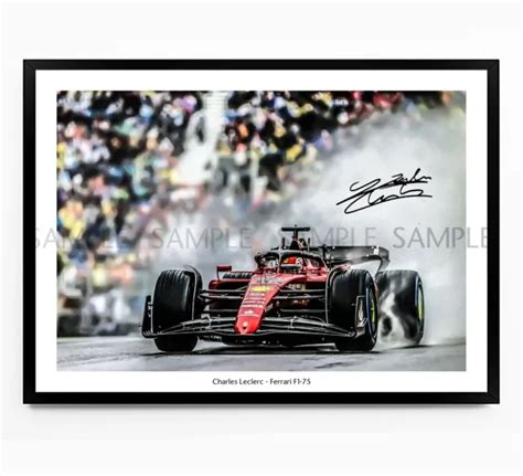 Charles Leclerc Signed Print Photo Poster Framed F Formula One