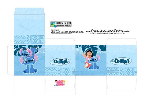 Caixa Cubo Stitch Fazendo A Nossa Festa