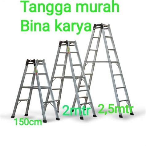 Jual Tangga Lipat Alumunium 1 5 Meter Diluruskan Menjadi 3meter Bina