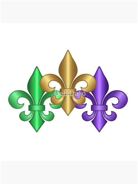 Green Gold And Purple Fleur De Lis Symbols Coasters Set Of 4 For