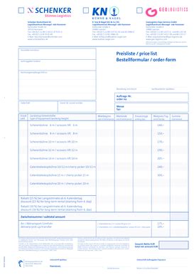 Fillable Online Files Messe Preisliste Price List Bestellformular