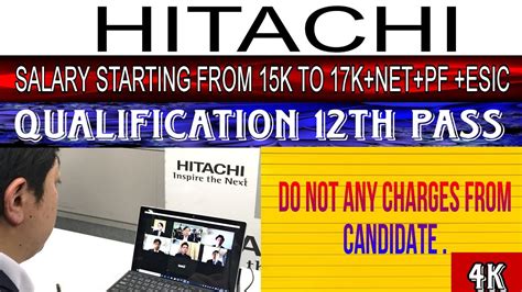 HITACHI Recruitment 2023 Private Job In KOLKATA Private Job In