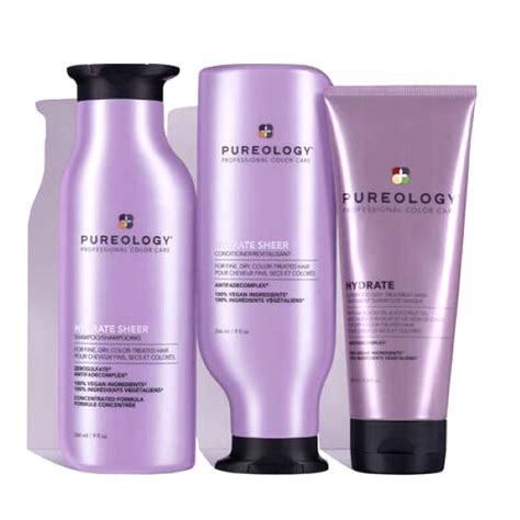 Pureology Hydrate Sheer Shampoo And Conditioner 9 Oz Hydrate Treatment Mask Set Ebay