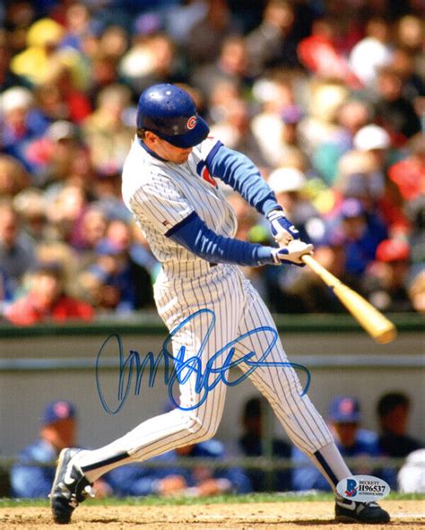 Ryne Sandberg Autographed Signed X Photo Chicago Cubs Legend Beckett