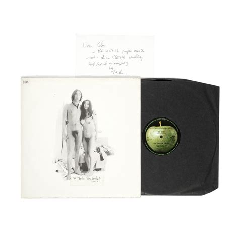 Sold Price John Lennonyoko Ono An Autographed Copy Of The Album Unfinished Music No1 Two