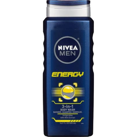 Nivea For Men 3 In 1 Body Wash Energy 1690 Oz Pack Of 6 Walmart