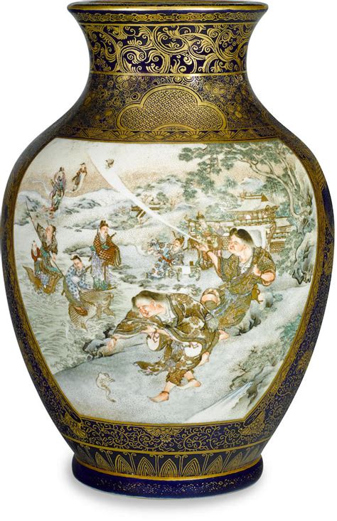 Bonhams A Satsuma Vase By The Kinkozan Studio Meiji Period 19th