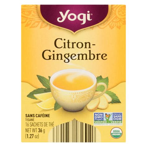 Yogi Herbal Tea Lemon Ginger 16 Tea Bags Voilà Online Groceries And Offers