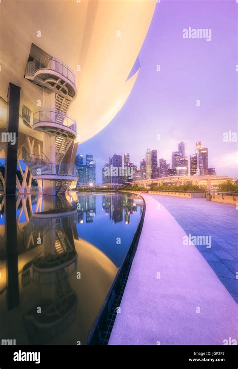 Singapore skyline background Stock Photo - Alamy