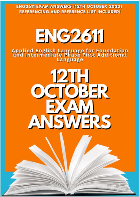 ENG2611 Exam Answers 12th October 2023 Referencing And Bibliography