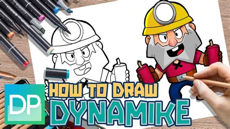 [drawpedia] How To Draw Dynamike From Brawl Stars Step By Step Drawing Tutorial Youtube