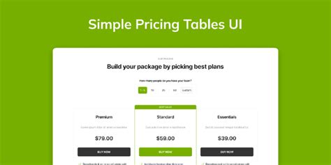 📈 Simple Pricing Tables Ui Figma Community