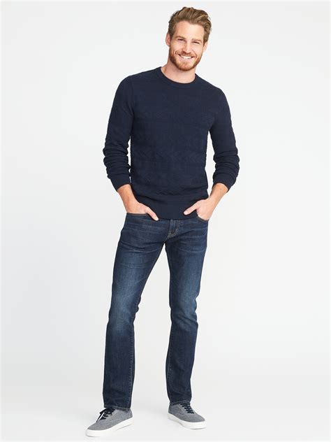 Guernsey Knit Crew Neck Sweater For Men Old Navy