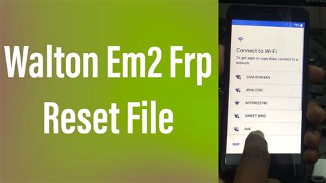 Walton Primo Em Reset Frp Bypass Youtube