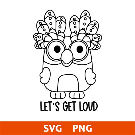 Let S Get Loud Chattermax Outline Svg Bluey Svg Cartoon Sv Inspire