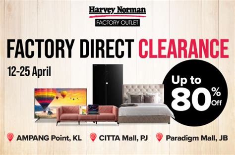 Harvey Norman Factory Outlet Raya Factory Direct Clearance Sale Up To