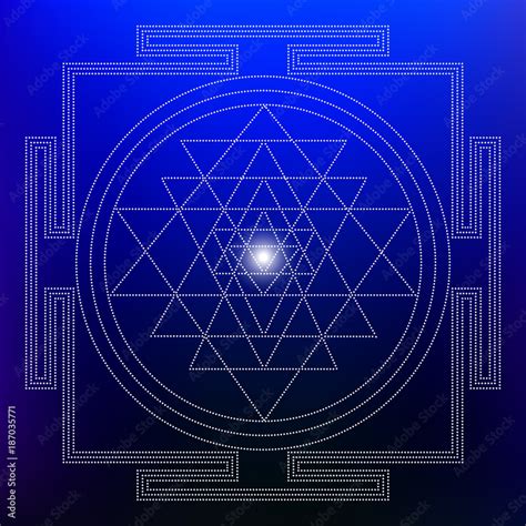 Photo Art Print Sacred Indian Geometry Mystical Meditative Diagram