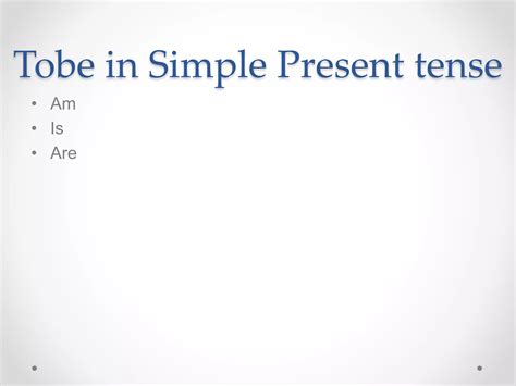 Simple Present Tobe Lesson Ppt