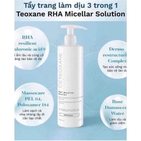 Lọ chiết và Fullsize Nước Tẩy Trang TEOXANE RHA Micellar Solution