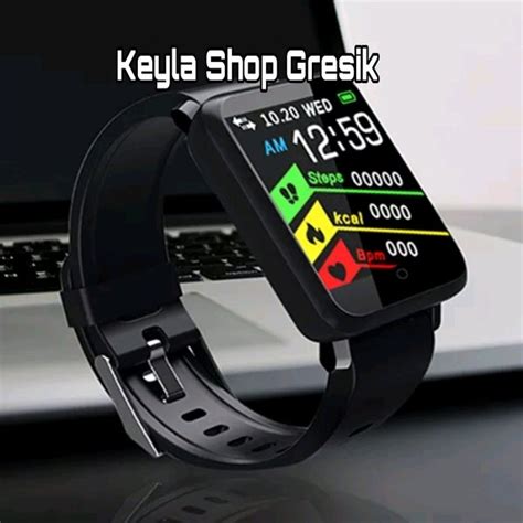 Jual Smart Watch Wrist Band Bracelet F Plus Heart Rate Monitor Blood