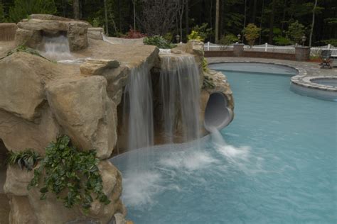 Cave Grotto Enclosed Slide With Waterfalls Ex Tico Piscina Nueva