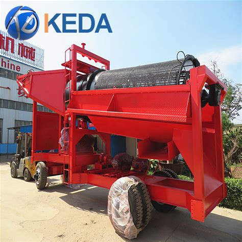 Keda Mineral Separator Alluvial Portable Gold Rotary Vibrating Drum