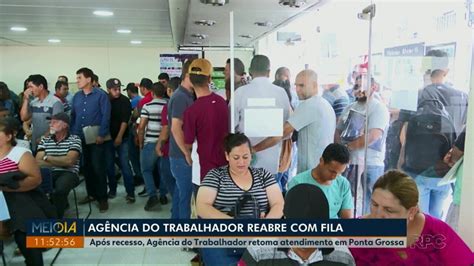 Agência do Trabalhador de Ponta Grossa reabre fila e 160 vagas de