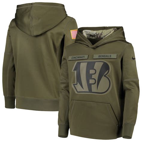 Nike Cincinnati Bengals Youth Green Salute To Service Pullover