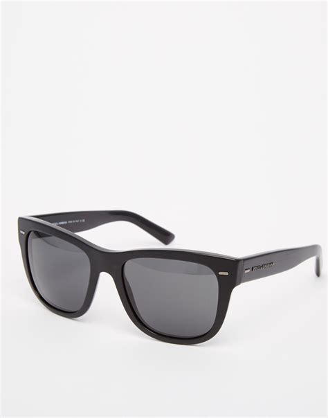 Dolce And Gabbana Dolce And Gabanna Wayfarer Sunglasses In Black For Men Lyst