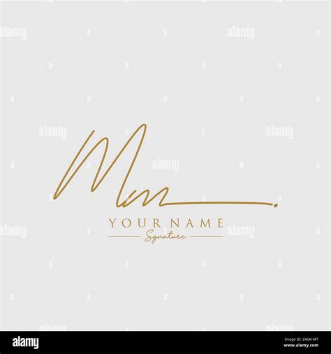 mm signature logo template stock vector image art alamy
