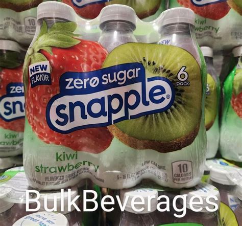 Snapple 16oz6pk Zero Sugar Kiwi Strawberry Pack Of 6 New Sealed