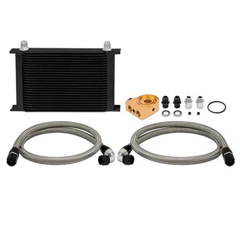 Mishimoto Bronco Universal Row Thermostatic Oil Cooler Kit Black