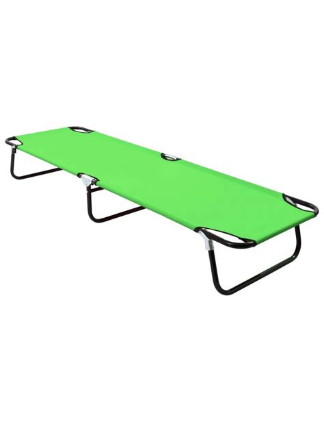 Chaise Longue Pliable Acier Vert Jardinao