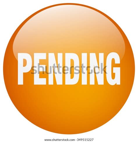 Pending Orange Round Gel Isolated Push Stock Vector Royalty Free