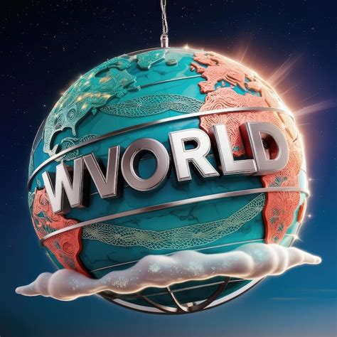 A Globe With The Word World On It Premium AI Generated Image