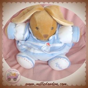 Kaloo Doudou Lapin Corps Boule Bleu Sos