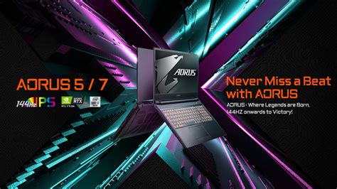 GIGABYTE presenta sus nuevos portátiles gaming AORUS 5 y AORUS 7