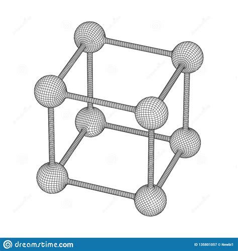 Wireframe Mesh Molecule Stock Vector Illustration Of Hydrogen