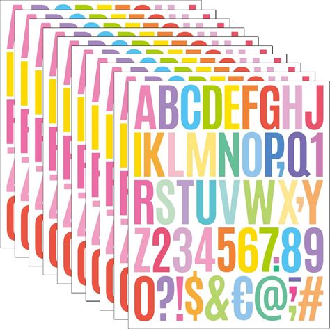 Sheets Large Letter Stickers Pcs Inch Alphabet Stickers Self