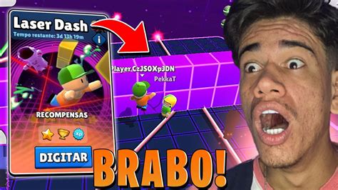 Novo Mapa Laser Dash No Stumble Guys Melhor Mapa Youtube