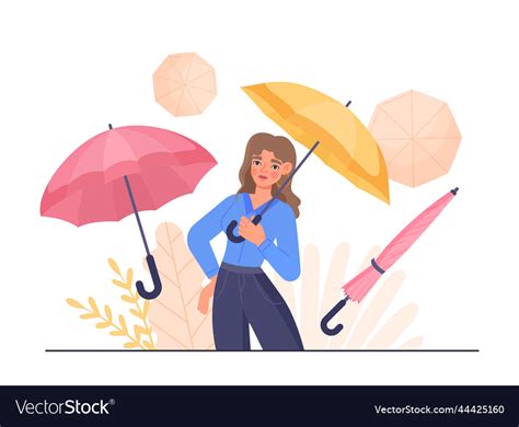 Woman with umbrella Royalty Free Vector Image - VectorStock