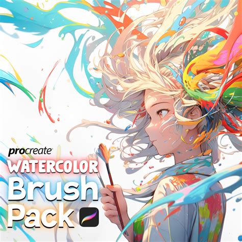 Free Procreate Watercolor Brush Pack For Anime And Manga Librium