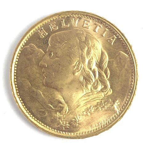 Lot B Swiss Franc Gold Coin