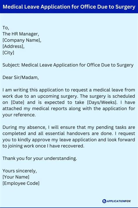 5 Samples Medical Leave Application For Office